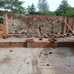 a double storey house under construction in Inyanga, Zimbabwe